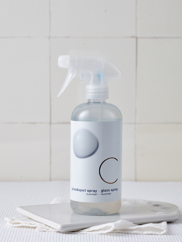 C glass speil spray lavendel